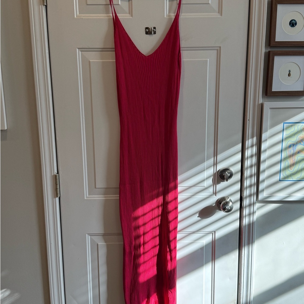 Anthropologie hot pink maxi dress: new without tags